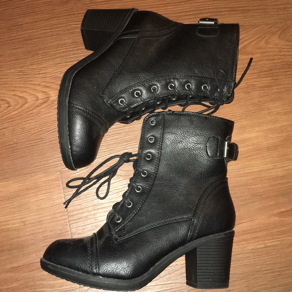 Buckle ankle boots